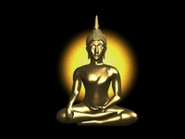 Indian Buddha statue 3d model preview