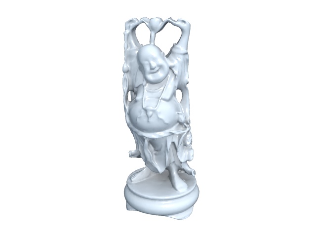 Ceramic buddha statue 3d rendering