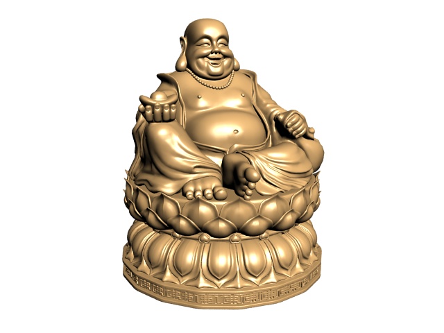 Happy Buddha statue 3d model 3ds max files free download - modeling ...