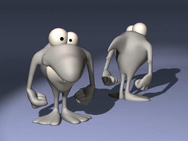 Cartoon shark character 3d rendering