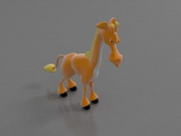 Cute cartoon giraffe 3d model preview