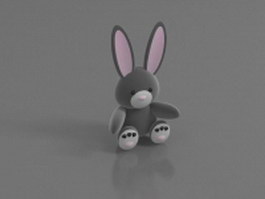 Seated hare 3d model preview