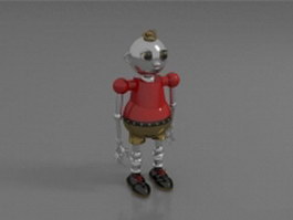 Robot boy 3d model preview