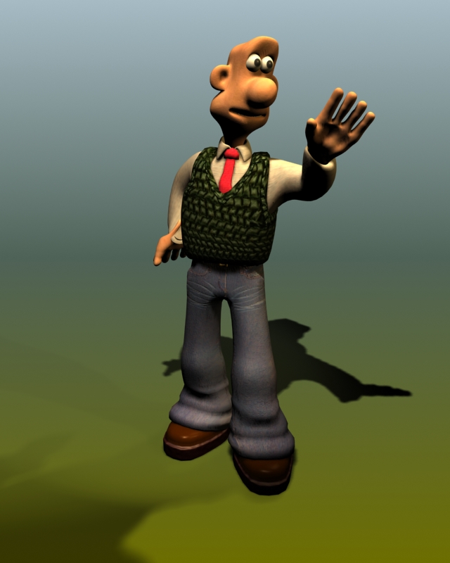  Rigged  cartoon man character  3d  model 3ds  max  files free  