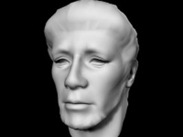 Male head 3d model preview