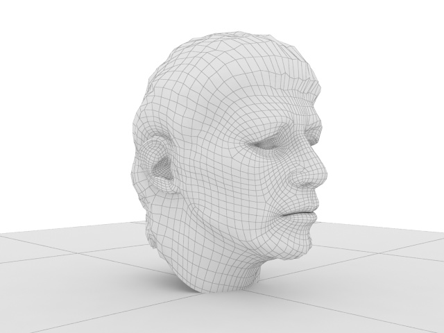 Male head 3d rendering