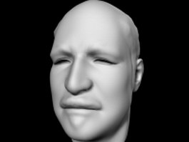 Man's head 3d model preview