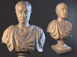 Bust Cesare sculpture statue 3d model preview