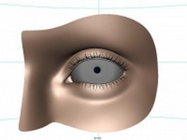 Human eye 3d model preview