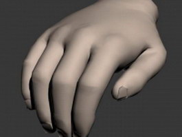 Cupped hand 3d model preview