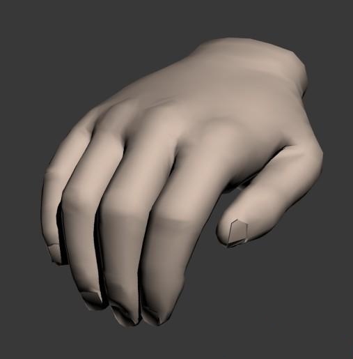 Cupped hand 3d rendering