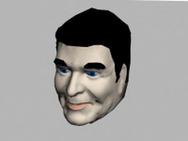 President Ronald Reagan head 3d model preview