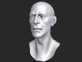 Bust of man 3d model preview