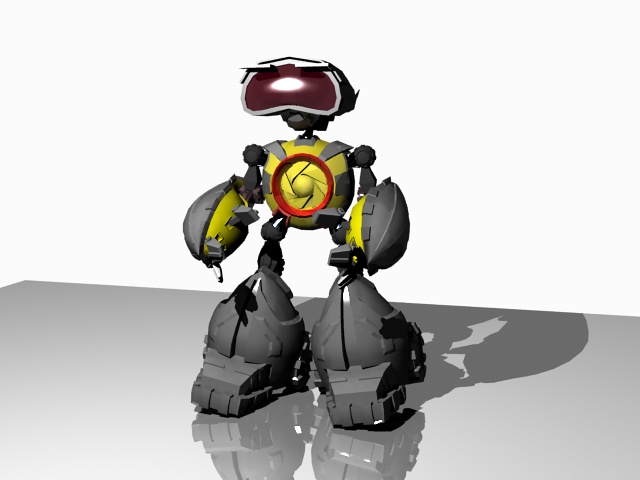 Little robot 3d rendering