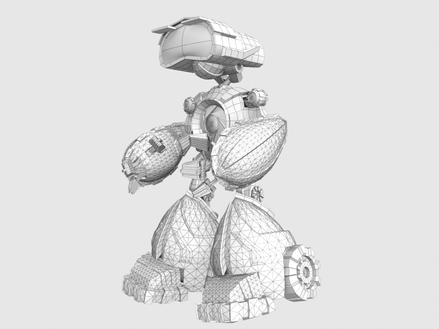 Little robot 3d rendering