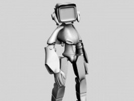 TV robot 3d model preview
