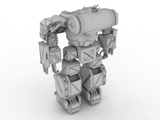 Mobile suits battle robot 3d rendering
