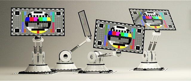 Screen robot 3d rendering