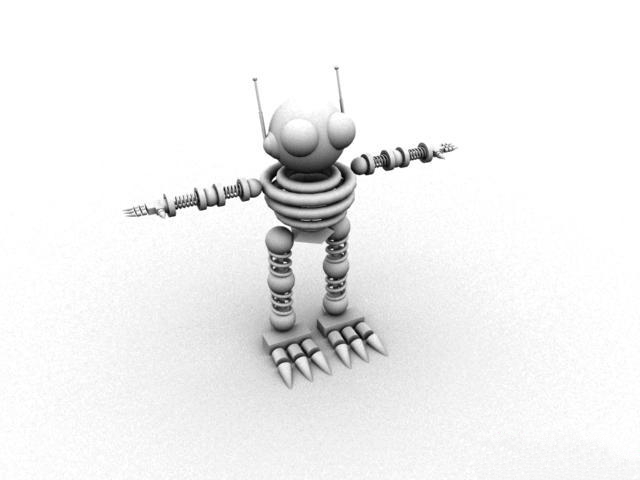 Small bot 3d rendering