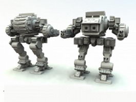 Battletech assault mech 3d model preview