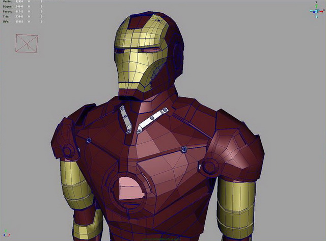 Iron man suit 3d rendering