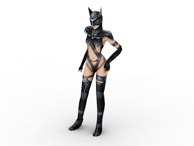 Catwoman 3d rendering