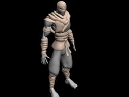 Ninja character 3d model preview