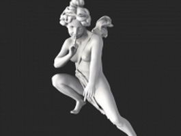 Angel statue 3d preview