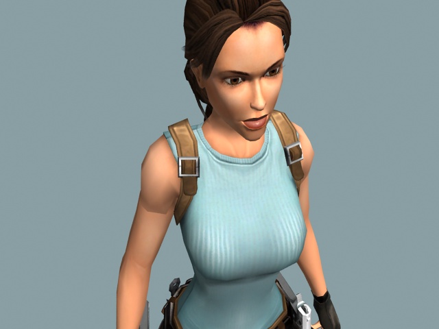 Lara Croft Stl 3d Print Model