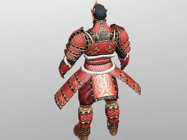 Korean warrior 3d rendering