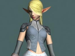 Elf female character 3d model preview