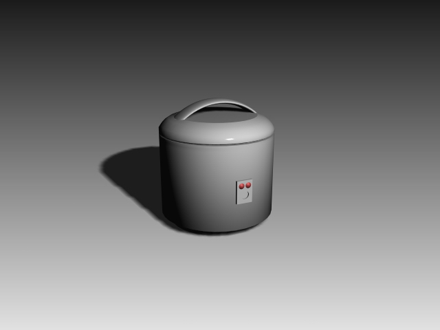 Small rice cooker 3d rendering