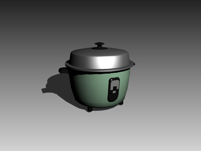 Commercial rice cooker 3d rendering
