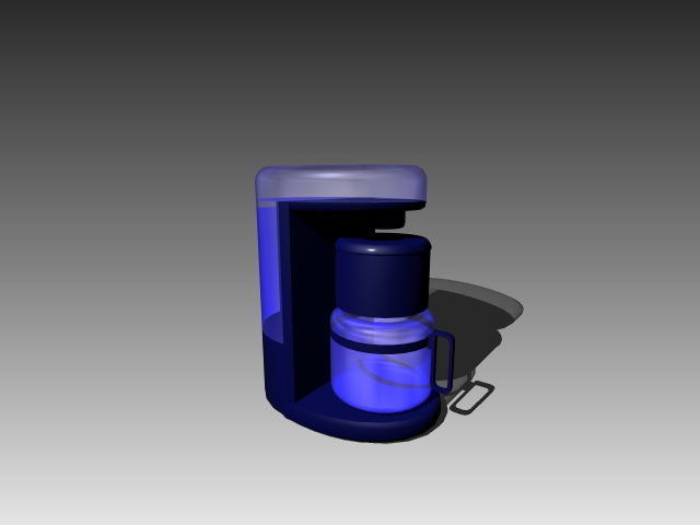 Mini coffee maker 3d rendering