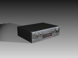 Home audio amplifier 3d model preview