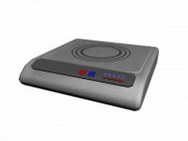 Induction stove 3d model preview