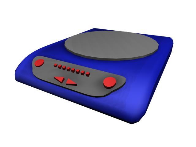 Consumer induction cooker 3d rendering