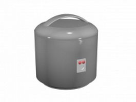 White rice cooker 3d model preview