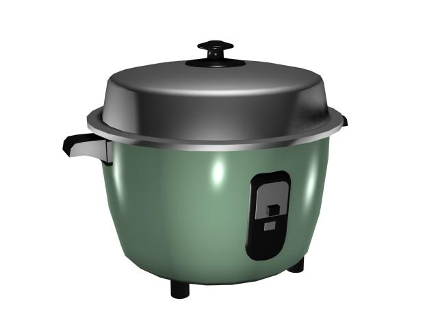 Electric rice cooker 3d rendering