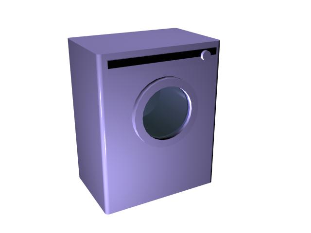Retro washing machine 3d rendering