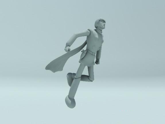 Cyborg superman 3d rendering