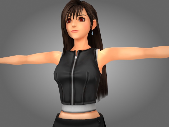 Fantasy Japanese girl 3d  model  3ds max files free  download 