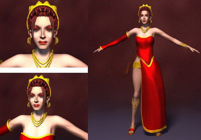 Princess of Persia 3d rendering