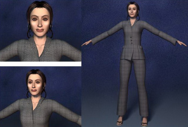 Business woman in suit 3d rendering
