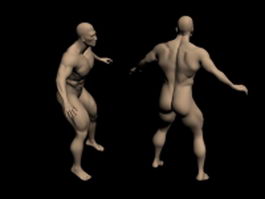 Mesomorph man 3d model preview