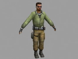 Future soldier 3d model preview