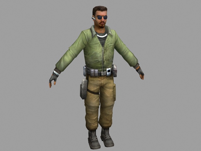 Future soldier 3d rendering