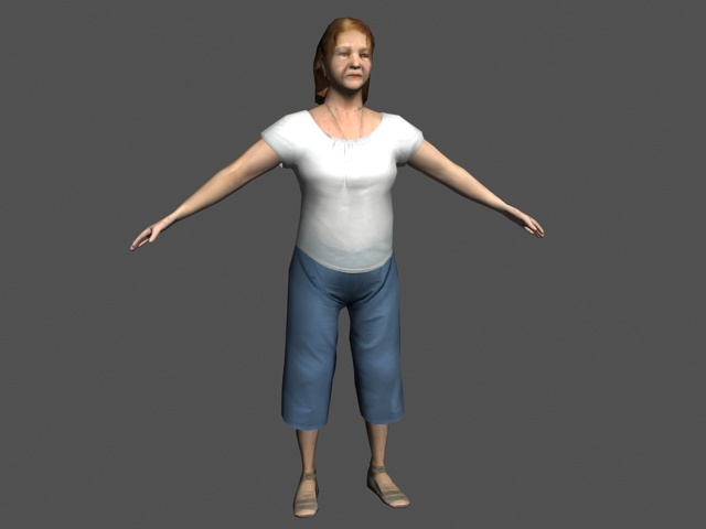 Middle aged woman 3d rendering