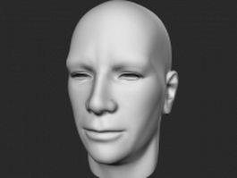 Man head basemesh 3d model preview