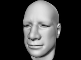 Head of man 3d model preview
